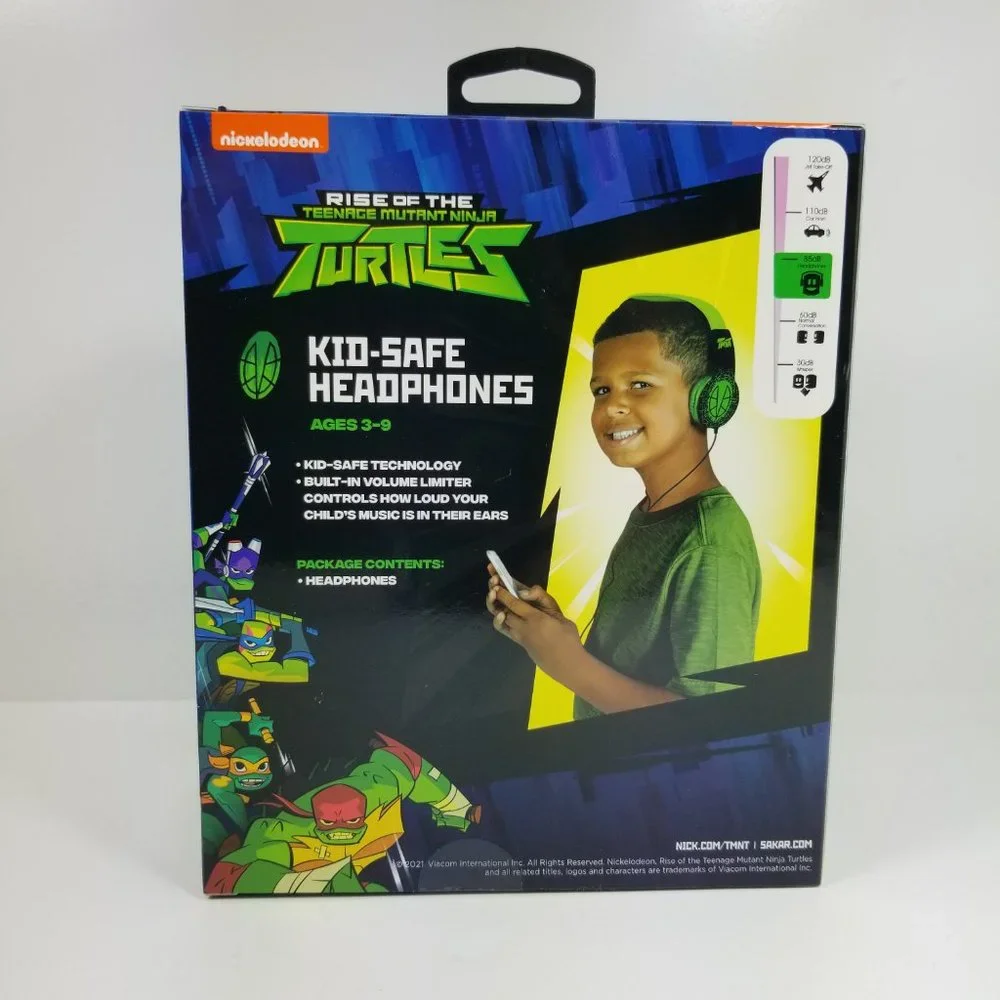 Teenage Mutant Ninja Turtles Kid safe headphones IN BOX Nickelodeon